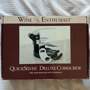The Wine Enthusiast Quicksilver Deluxe Corkscrew in Box